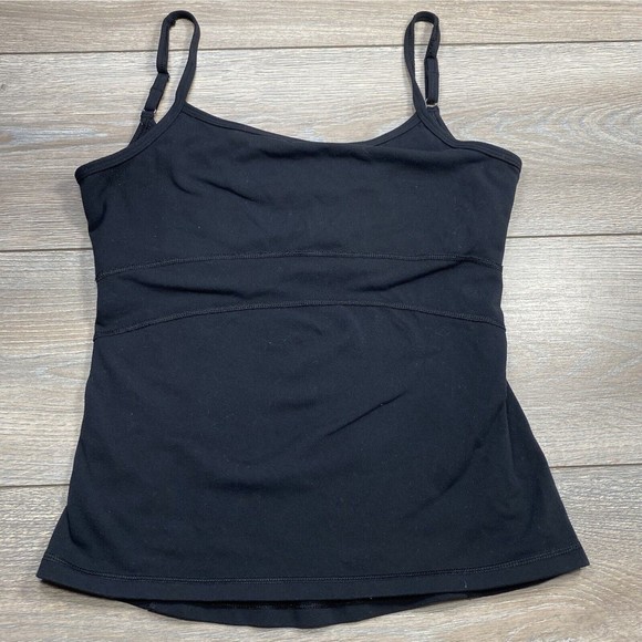 Lululemon Tank Top Black Womens No Size Tag Built in Bra - Picture 1 of 6